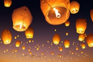 Fly a floating lantern for Dad