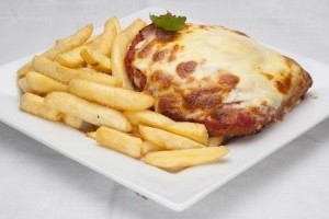 Ensure chips are placed beside, not under the parmi