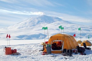 camp on Antarctica