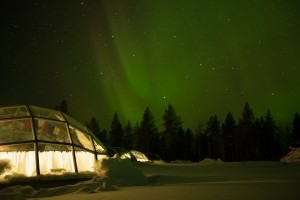 go to the north pole and see the northern lights