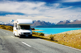 Drive a caravan entirely around New Zealand