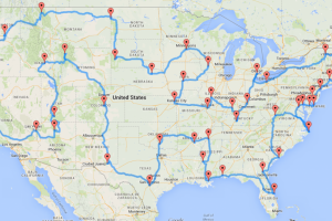 Road trip through every state in America