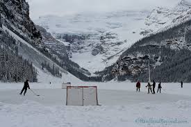 Play hockey on a frozen lake