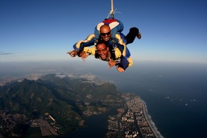 sky dive over Rio De Janeiro