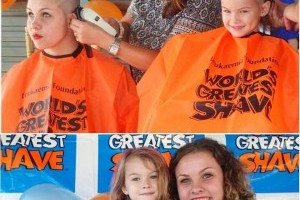 Shaving for Leukaemia Foundation this year with my sister