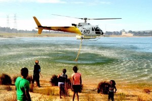 Water tank re-fill during Perth bushfire, WA 2011.