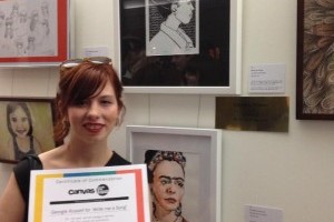 winning my first local art comp 