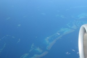 Aerial view of the Great Barrier Reef